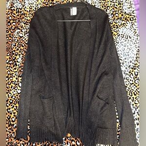 H&M Black Open-Front Cardigan